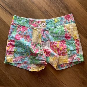 Lilly Pulitzer patchwork callahan shorts size 2